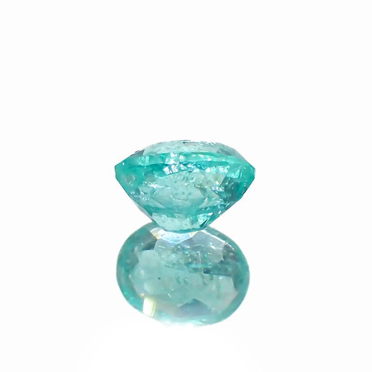 パライバトルマリン(宝石名トルマリン/別名パライバ・トルマリン)ブラジル・キントス鉱山産 0.362ct ソ付(宝貴協)[221018743]4.8x3.8mm前後