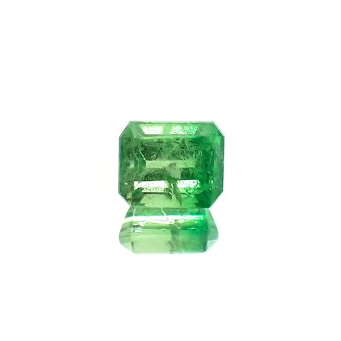 バイカラーツァボライト(宝石名グリーン グロッシュラー・ガーネット) タンザニア産 識別済 1.83ct / 6.7x5.5mm前後 [260711917]