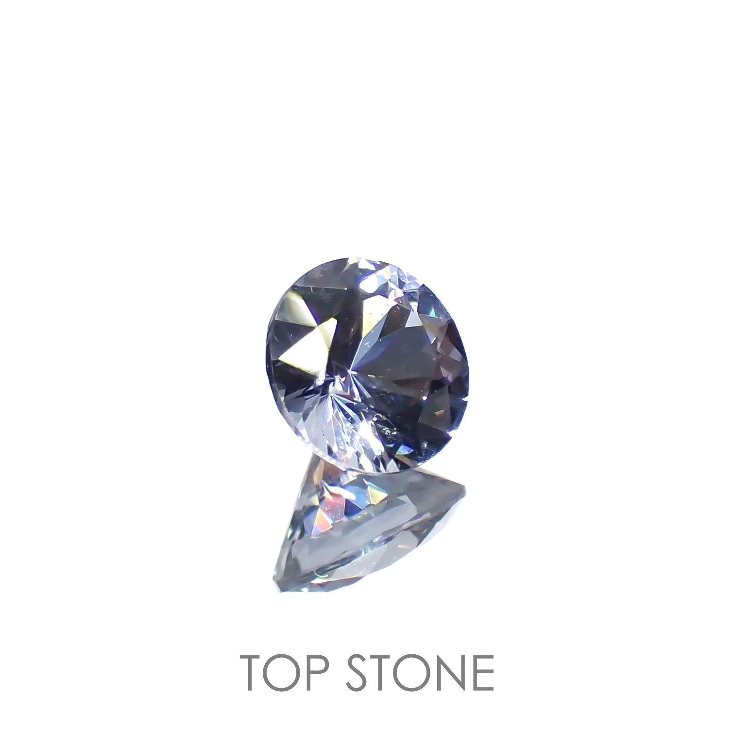 グレイッシュブルースピネル(宝石名スピネル)ビルマ/マダガスカル産 0.29ct 識別済[221219503]4.1x4.1mm前後
