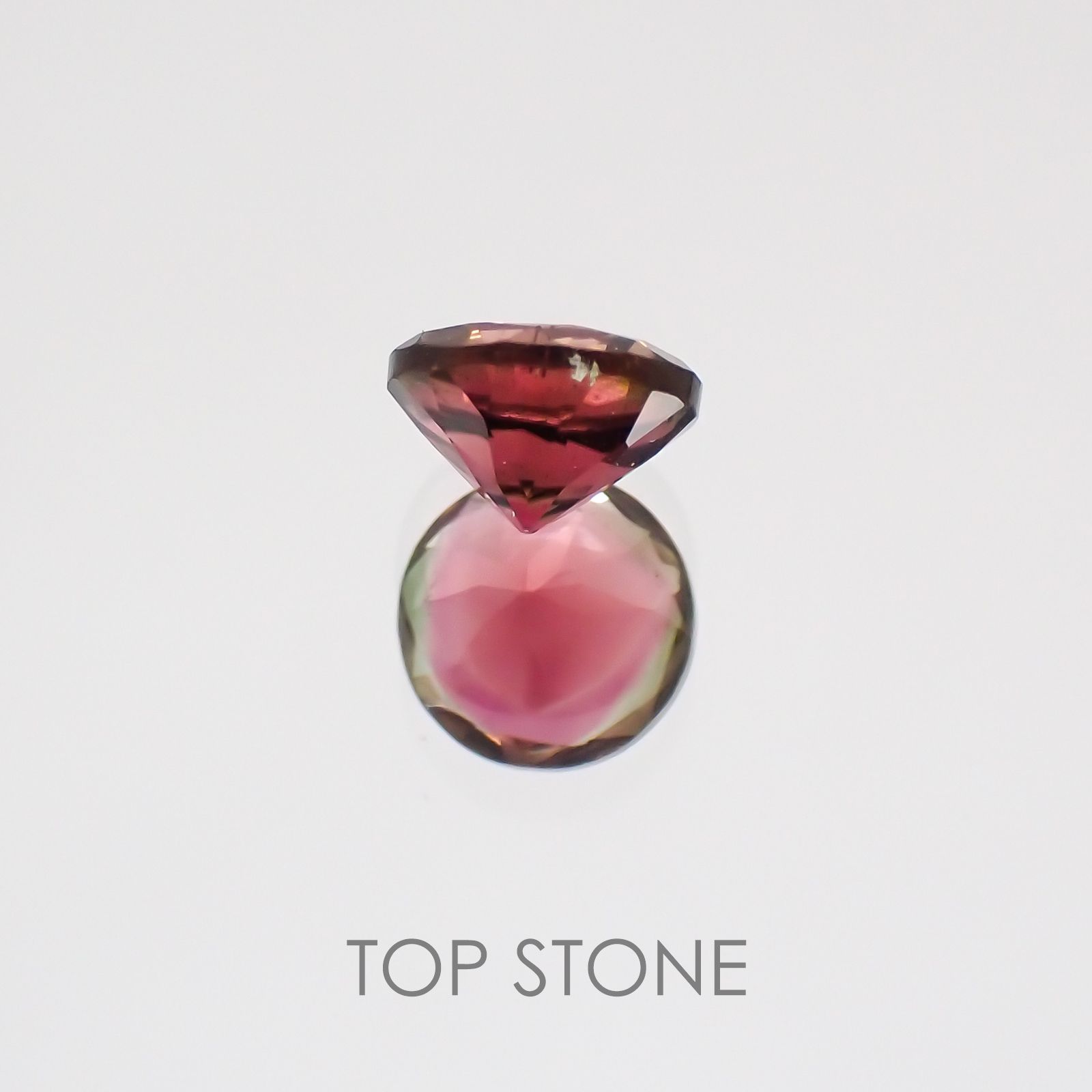 バイカラートルマリン ブラジル産 ルース 0.46ct[21019006]4.9×4.9mm前後