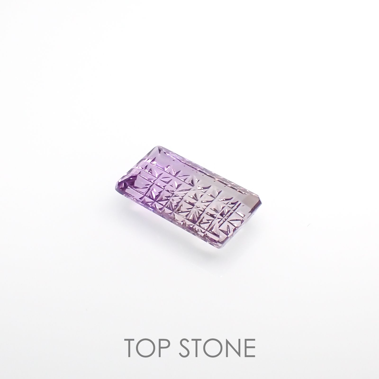 ◇甲州貴石切子Plus Three◇アワーグラスアメジスト カード付き モロッコ産 2.55ct[220114604]11.8x6.7mm前後