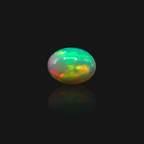 エチオピアオパール(宝石名オパール)エチオピア産 4.369ct ソ付(彩珠)[230722911]16.2x12.4mm前後