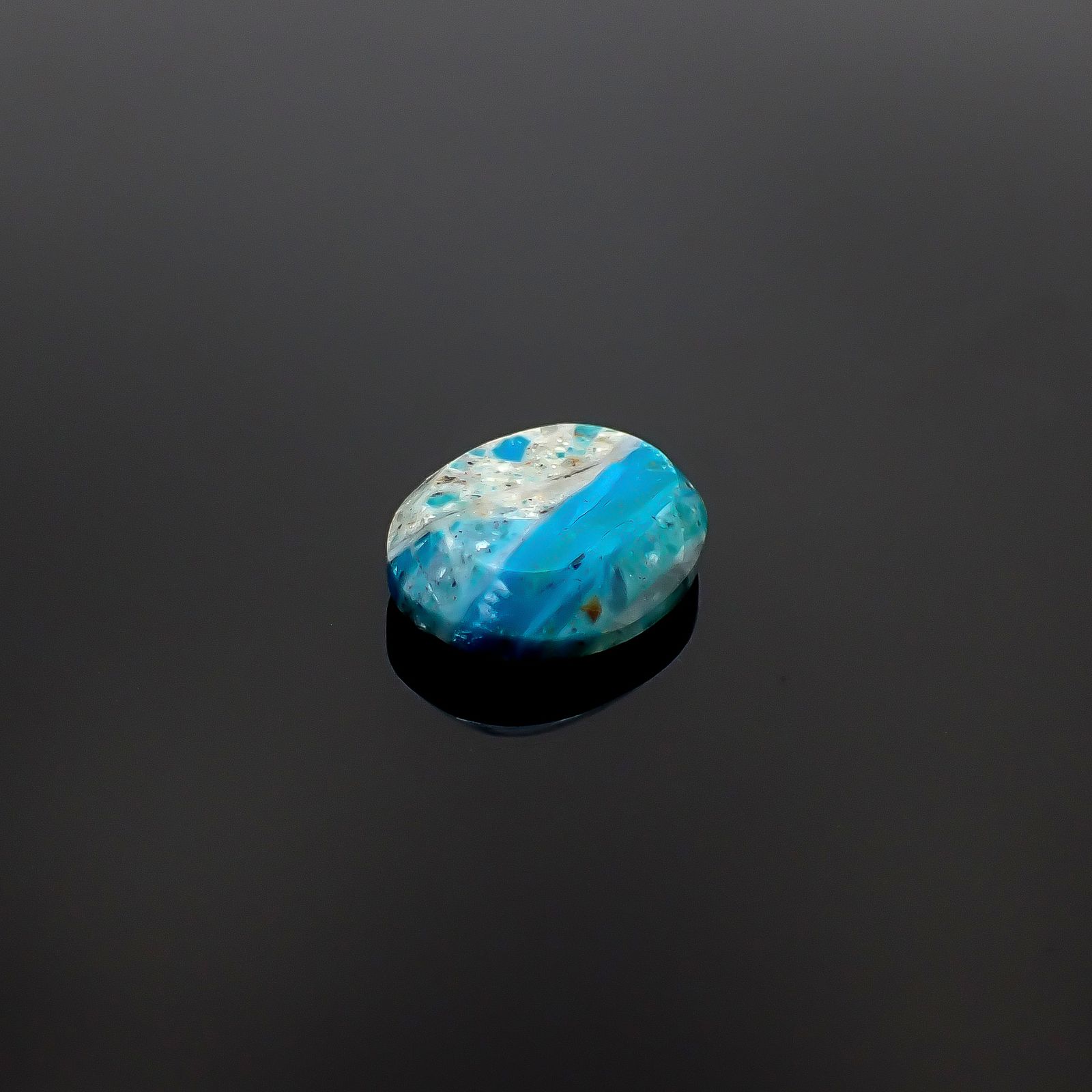 ブルーオパール ペルー産 3.43ct [250730719]12.7x10.5mm前後
