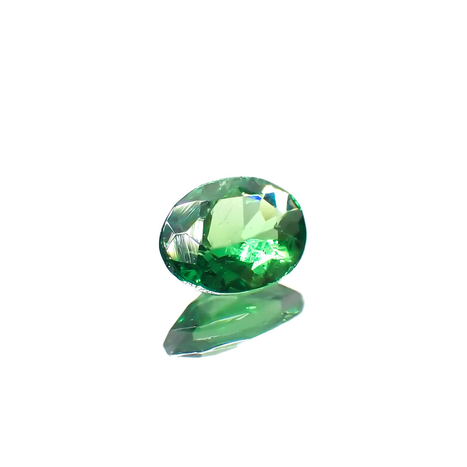 ツァボライト(宝石名グリーン グロッシュラー・ガーネット)タンザニア産 0.30ct 識別済[231224568]5x3.8mm前後