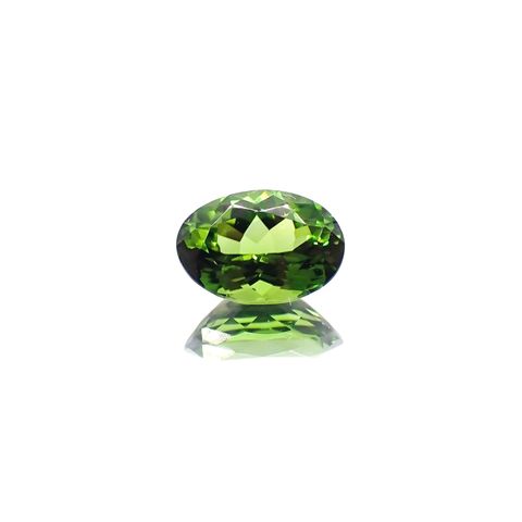 クロムトルマリン(宝石名バナジウム(クロム)・トルマリン)タンザニア産 ソ付(彩珠) 1.018ct / 7.8x5.4mm前後 [230823072]