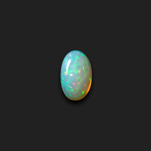 ブラックオパール(宝石名オパール/加熱処理)エチオピア産 9.91ct 識別済[240226262]18.7x11.7mm前後