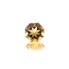 <ランダムセレクト1個販売> ◇オクタゴンカット◇シトリンSA(宝石名シトリン) ブラジル産 識別済 0.27ct前後 / 4x4mm前後 [21029581]