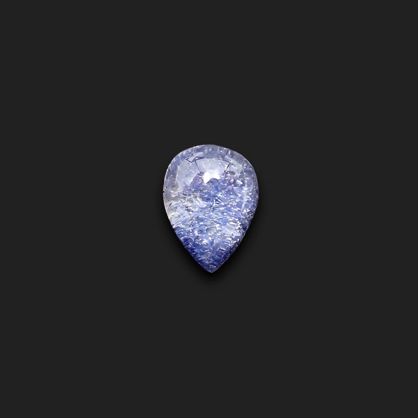 デュモルチェライトインクォーツ ブラジル産 3.84ct[230320893]11.9x8.9mm前後