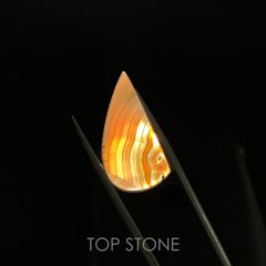◇フリーフォーム◇アイリスアゲート スライス インドネシア・スマトラ産 7.53ct[221119000]30.9x14.7mm前後