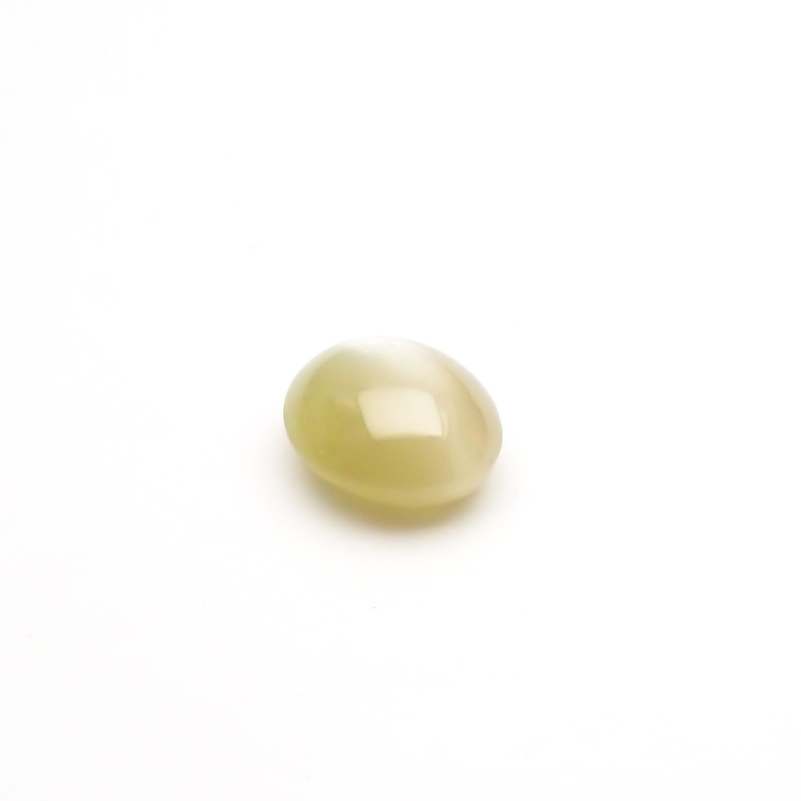 クリソベリルキャッツアイ(宝石名クリソベリル・キャッツアイ) スリランカ産 1.100ct ソ付(彩珠)[210711490]6.2×5.4mm前後