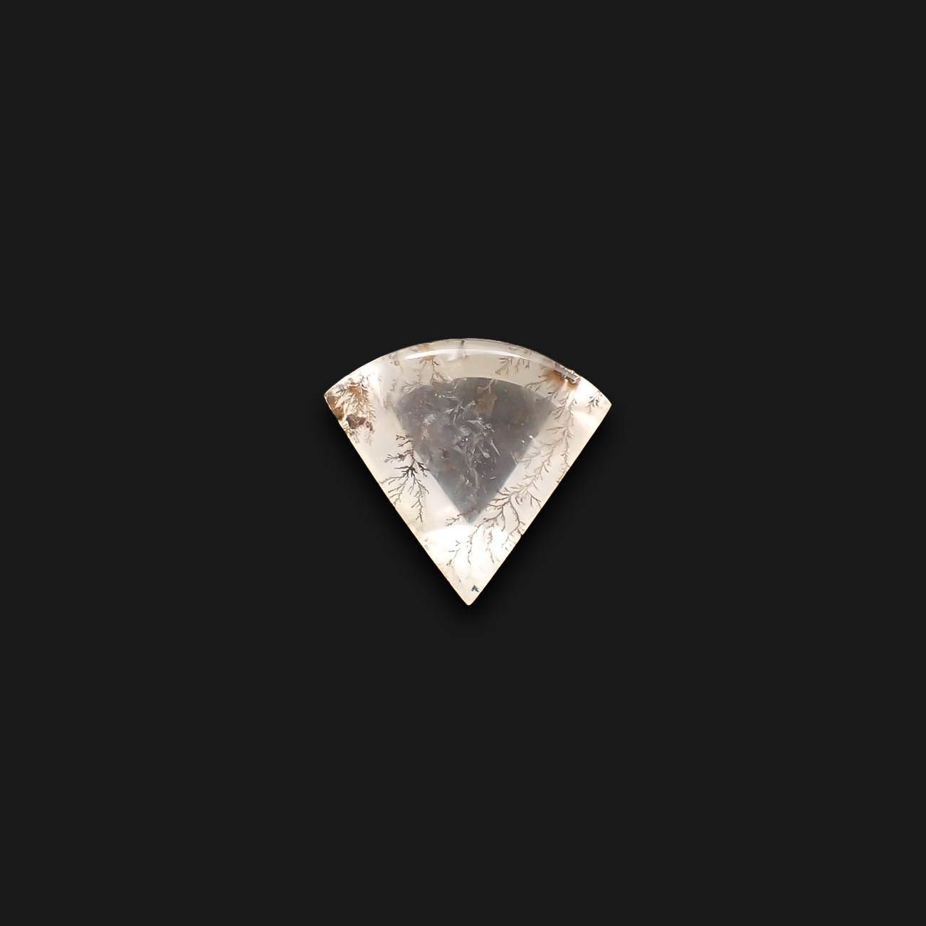 ◇カスタムカット◇デンドリチッククォーツ ブラジル産 11.09ct[230823240]16.7x17.7mm前後
