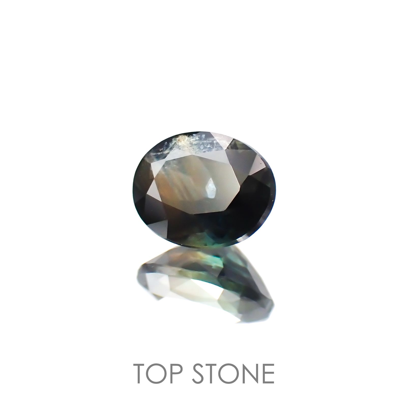 ゴールドシーンサファイア(宝石名シーン・サファイア)ケニア産 0.55ct 識別済[221018892]5.4x4.2mm前後