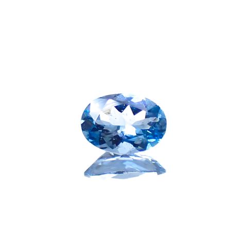 アクアマリン サンタマリアカラー ナイジェリア産 0.54ct [250329942]7x4.9mm前後