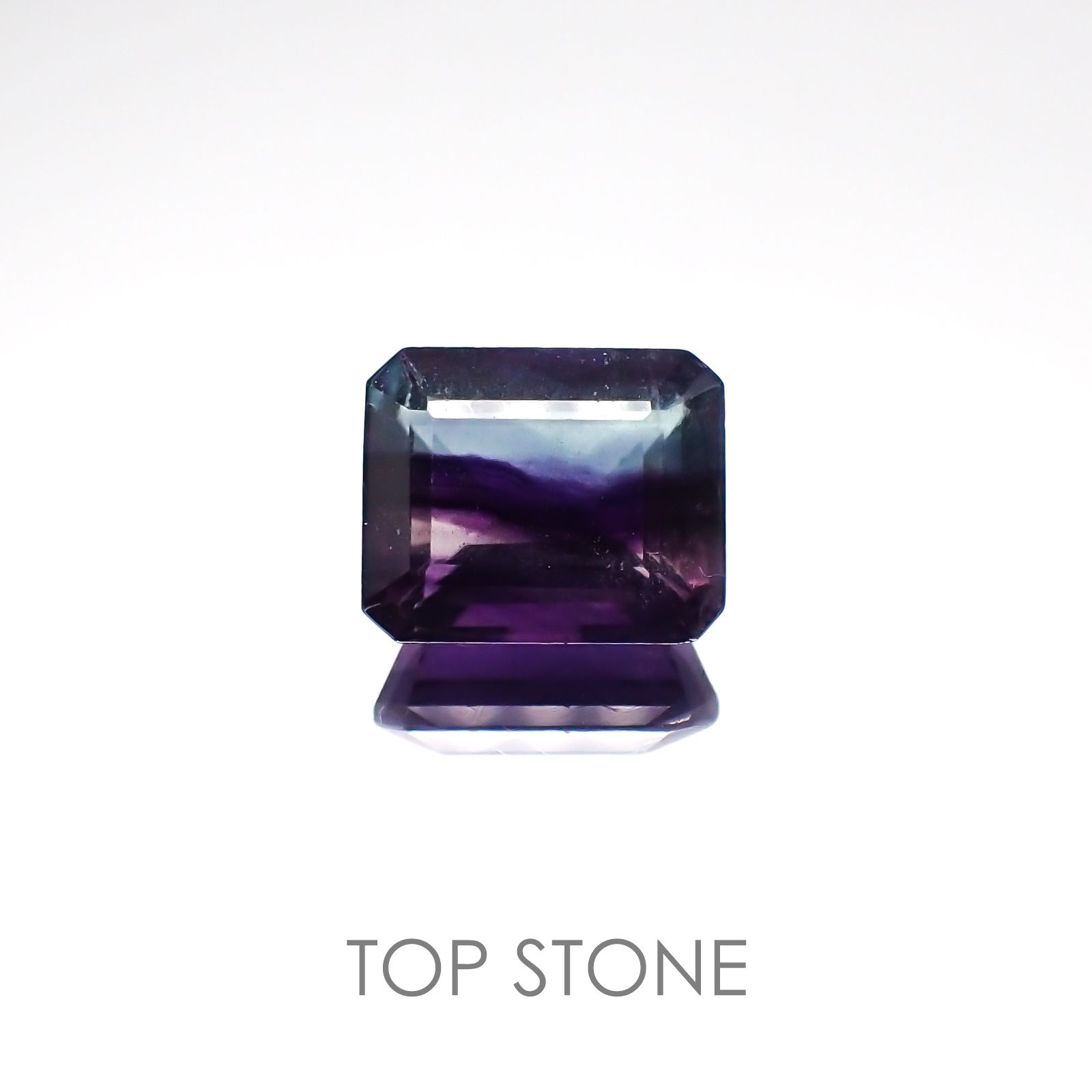 バイカラーフローライト ブラジル産 ルース 5.47ct[20128503]10.9×8.9mm前後
