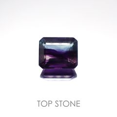バイカラーフローライト ブラジル産 ルース 5.47ct[20128503]10.9×8.9mm前後