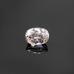 イエロースポジュミン(宝石名スポジュミン) アフガニスタン産 3.83ct 識別済[250711459]10.3×7.5mm前後