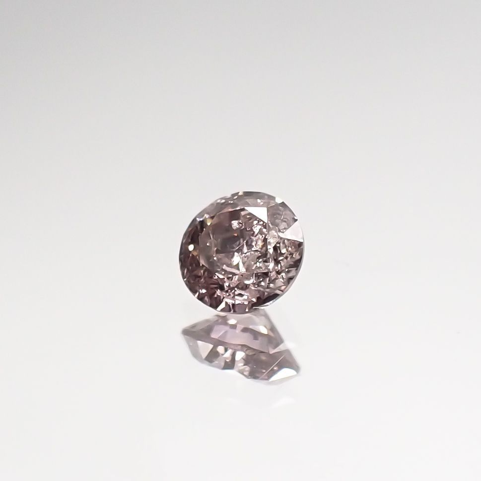 ピンクダイヤモンド(宝石名ダイヤモンド) I-2 / FANCY BROWNISH PINK 0.097ct ソ付(CGL)[210711780]2.8×2.9mm前後
