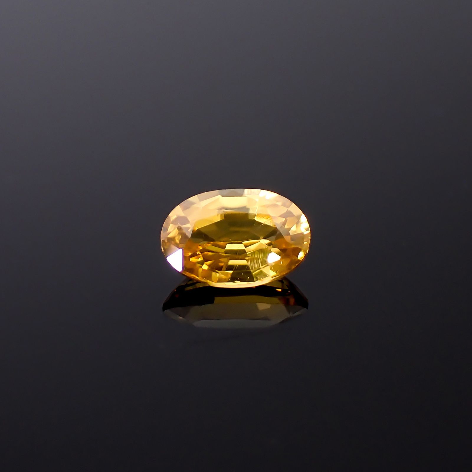 イエロージルコン スリランカ/カンボジア産 1.72ct / 8.2x5.5mm前後 [260932964]