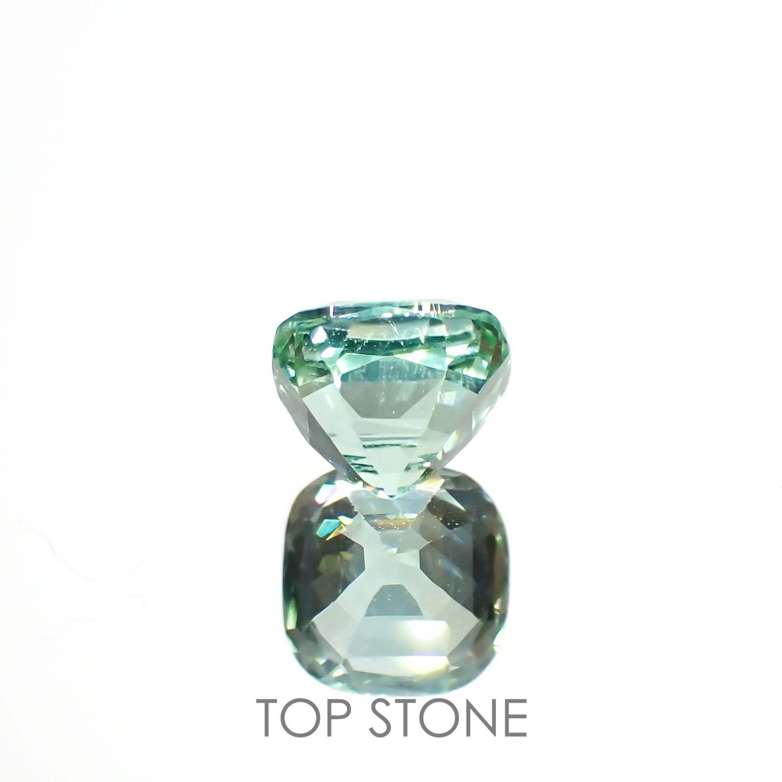 ブルーグリーントルマリン(宝石名トルマリン)アフガニスタン産 0.75ct 識別済[221018343]5.2x5.2mm前後
