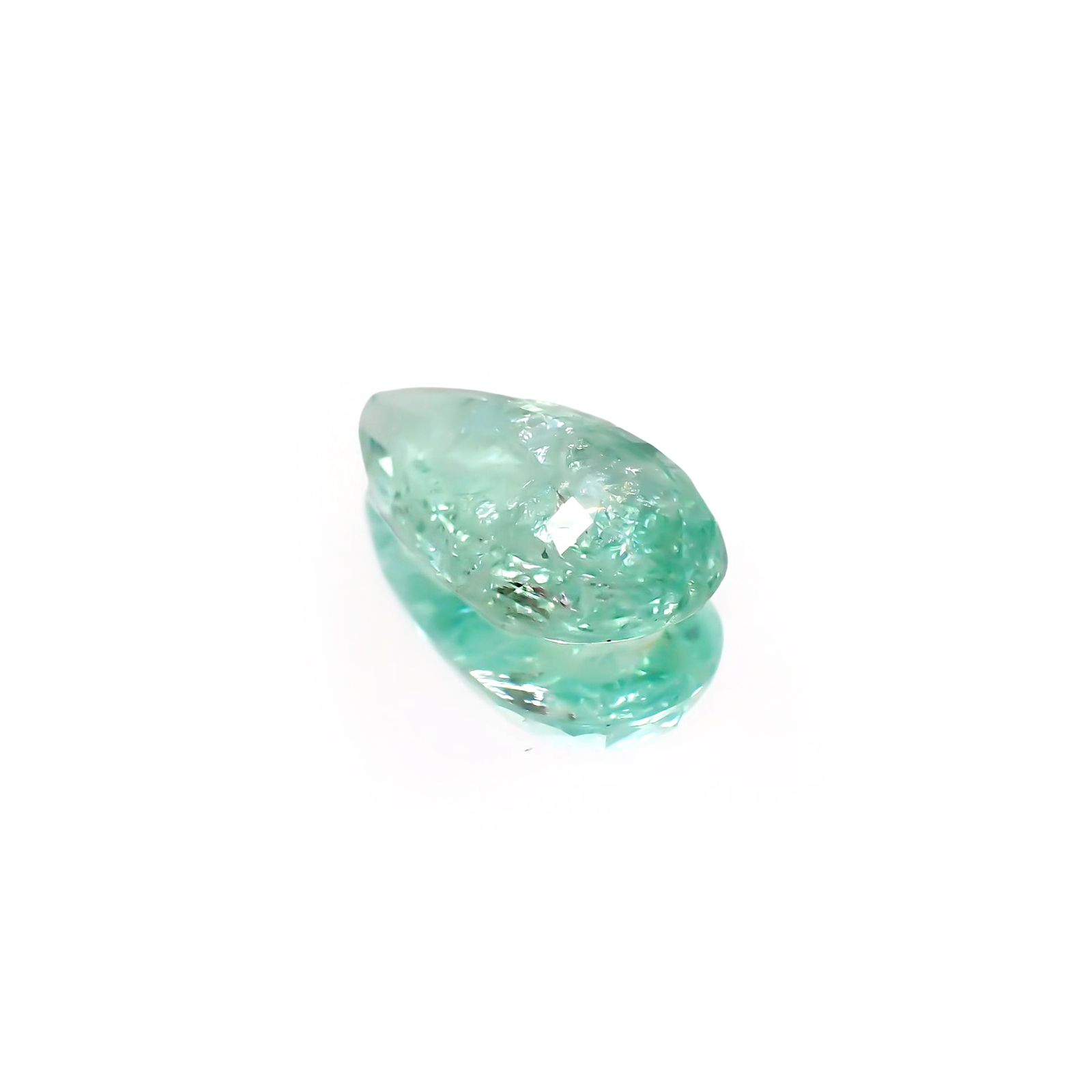 パライバトルマリン(宝石名トルマリン/別名パライバ・トルマリン) モザンビーク産 ソ付(宝貴協) 3.783ct / 14.8×8.1mm前後 [21019383]