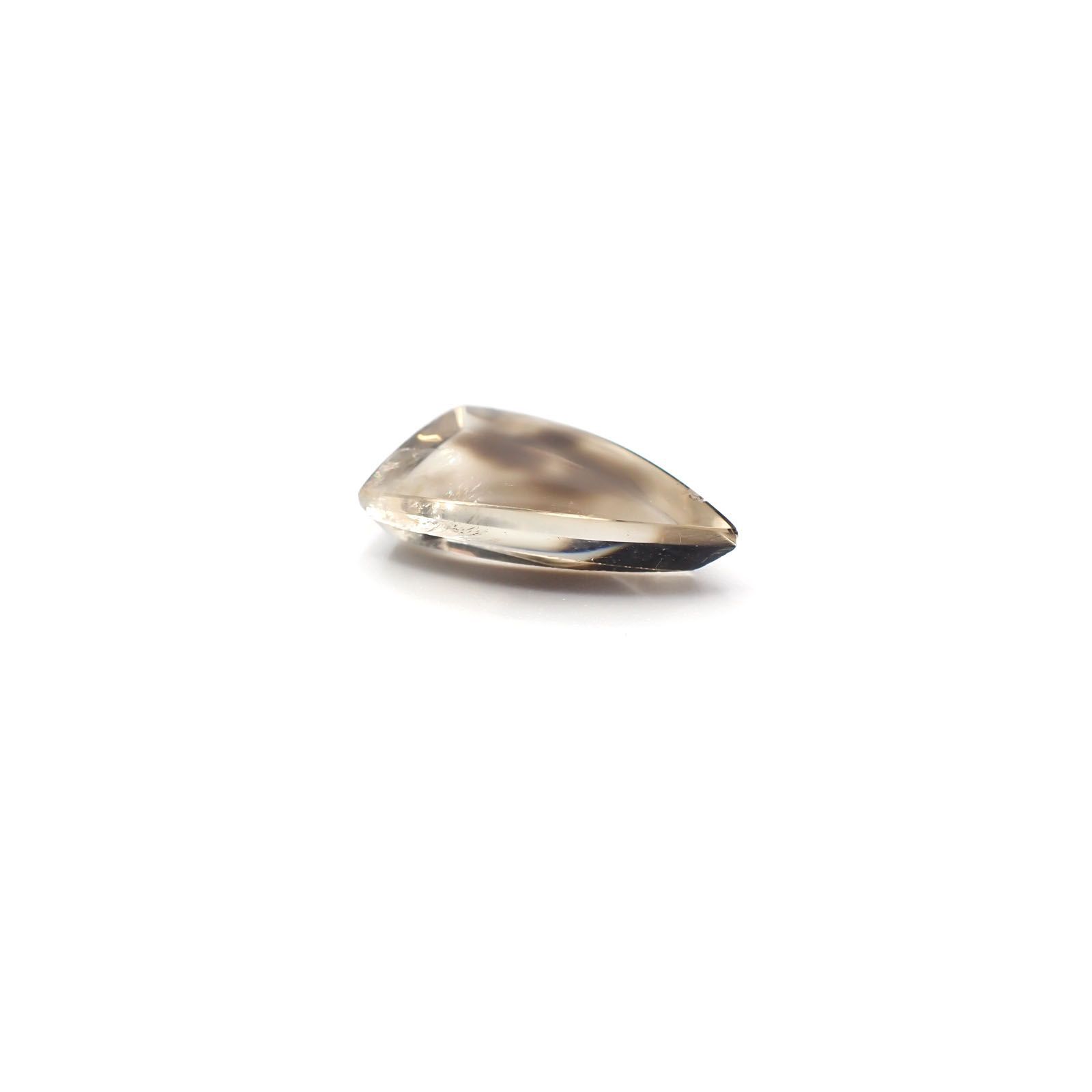ダルメシアンクォーツ(宝石名ラジエーション・ダメージ・クォーツ)ブラジル産 10.96ct 識別済[231023974]21.8x12.5mm前後