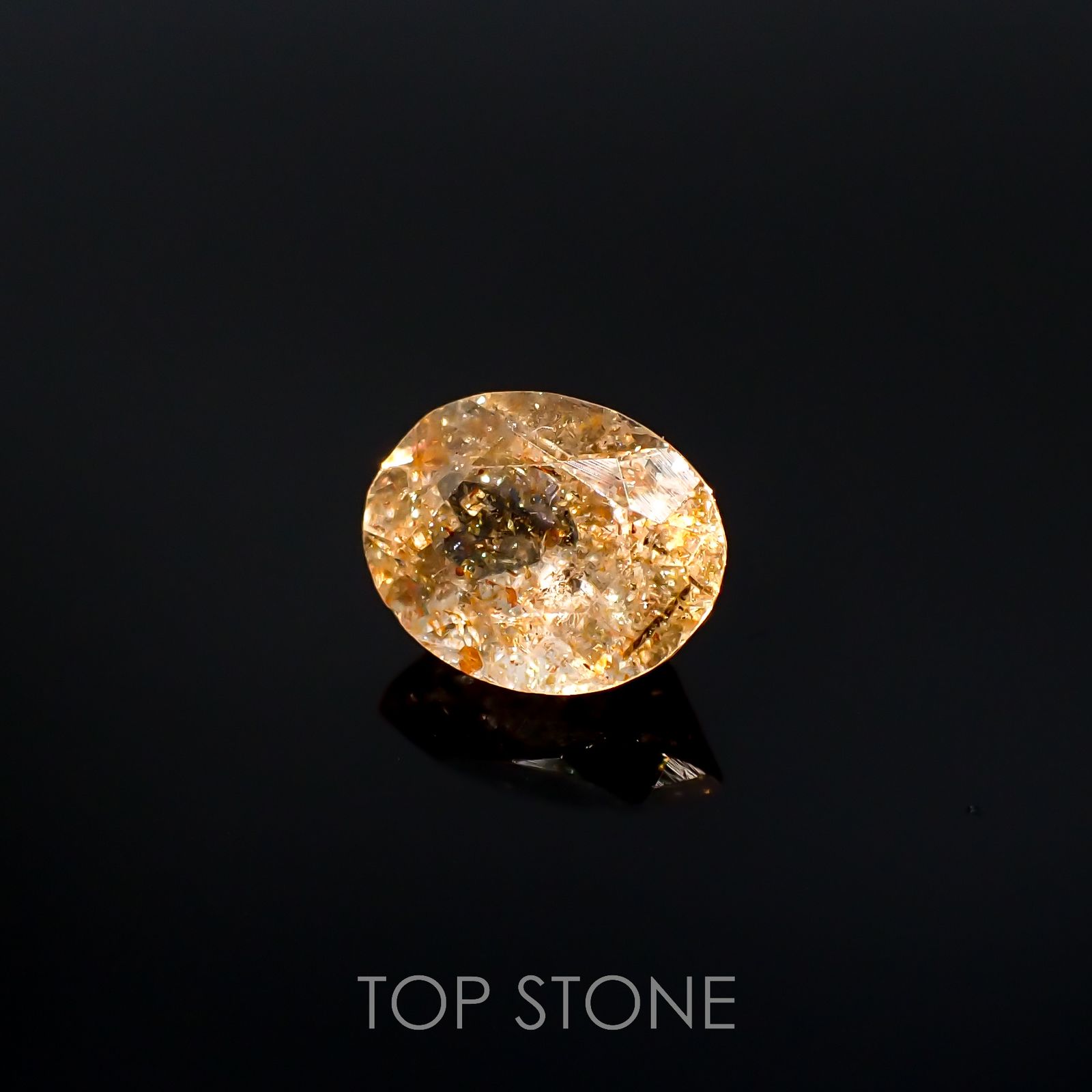 イリュージョンサンストーン インド産 1.67ct[220918100]8.8x6.9mm前後