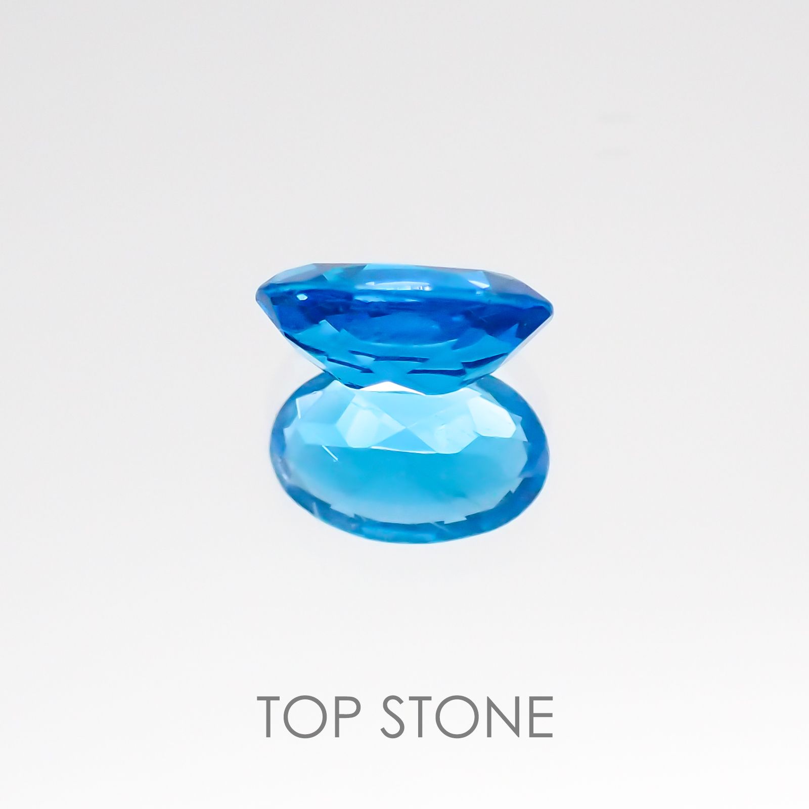 ネオンブルーアパタイト ブラジル産 ルース 0.42ct[20128299]6×3.9mm前後