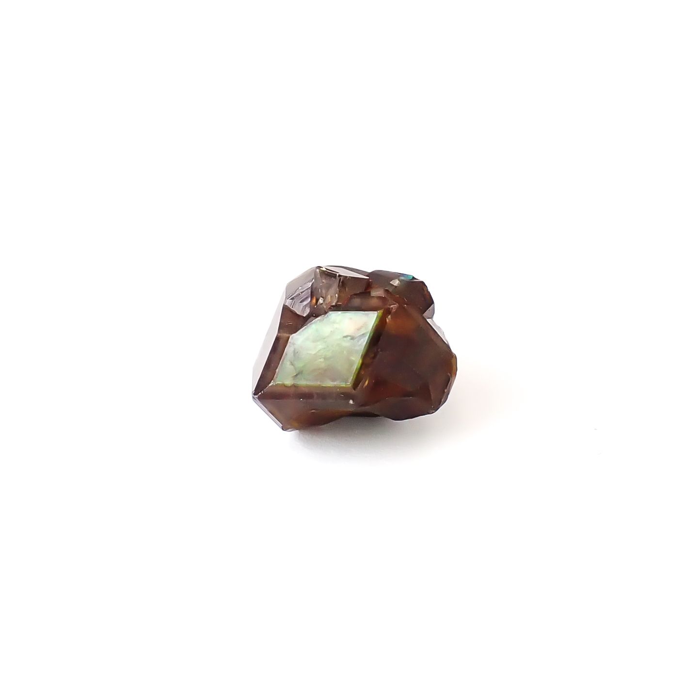 レインボーガーネット原石2個セット 日本・奈良県産 15.39ct(2pcs合計) / 10.0-11.2x9.0-9.3mm前後 [260432080]