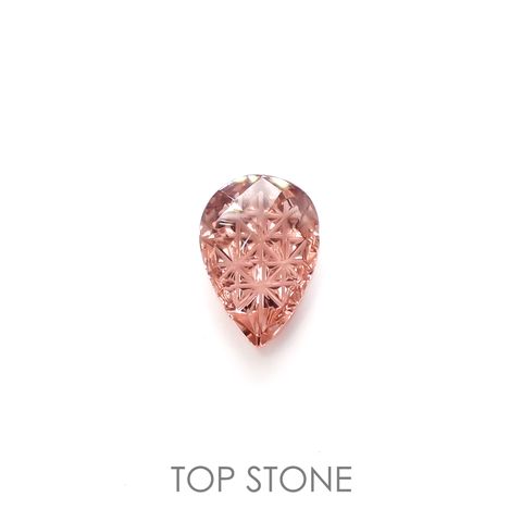 ◇甲州貴石切子Plus Three◇オレンジトルマリン(宝石名トルマリン) カード付き ブラジル産 2.47ct 識別済[220716747]11.8x8.1mm前後