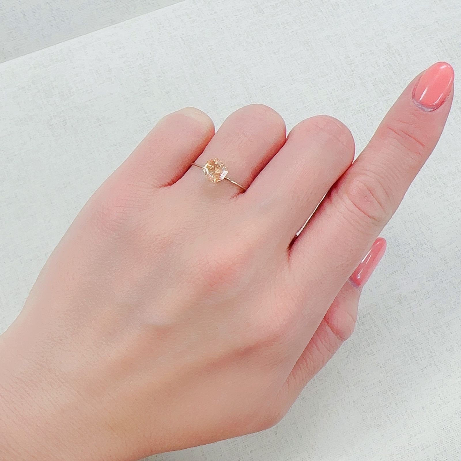 ◇カスタムカット◇イリュージョンサンストーン タンザニア産 0.79ct[230320955]6.3x6.1mm前後