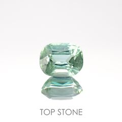 ブルーグリーントルマリン(宝石名トルマリン)アフガニスタン産 0.96ct 識別済[220716994]6.7x5.1mm前後