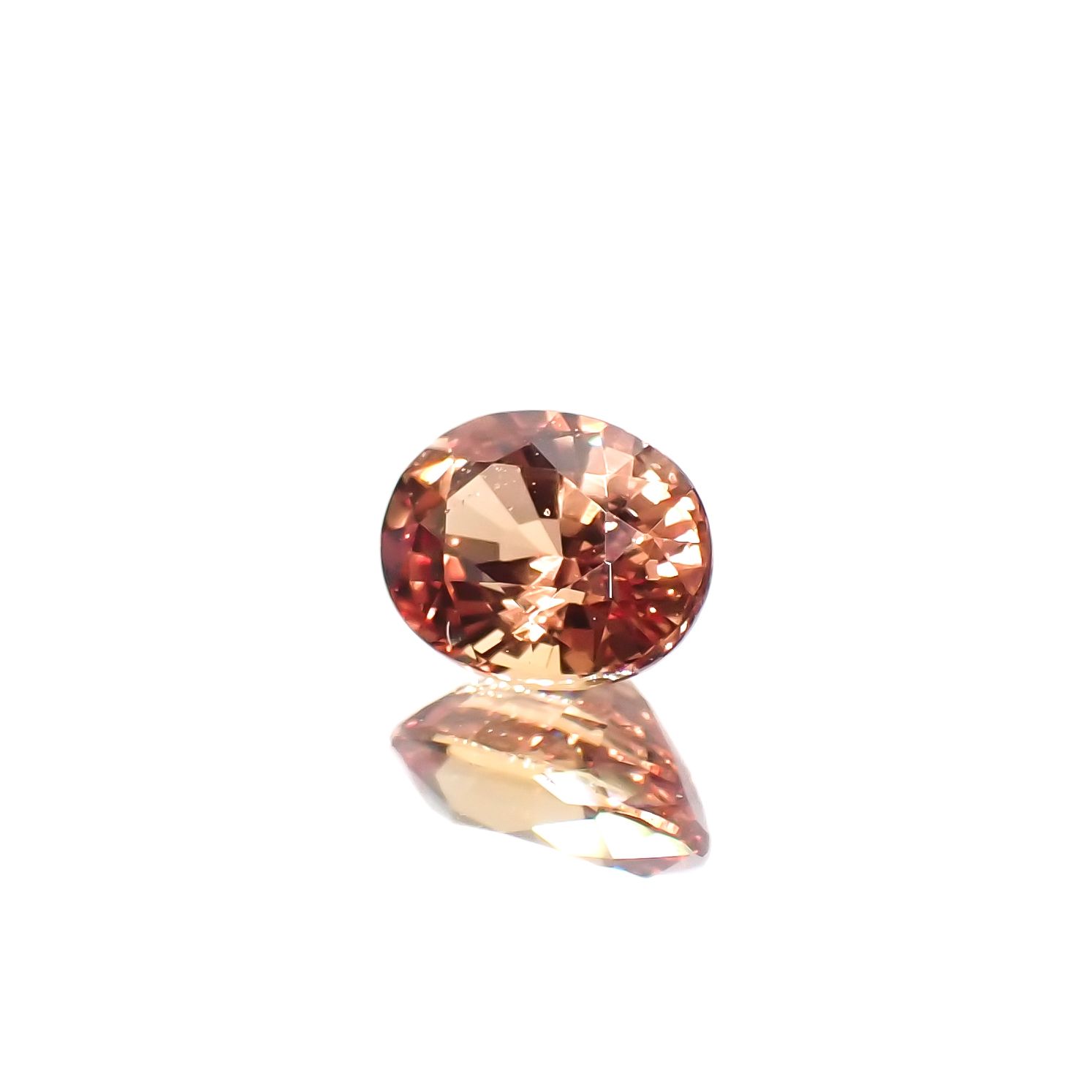 パパラチャサファイア(宝石名サファイア/別名パパラチャ・サファイア)スリランカ産 0.656ct CGL鑑付[231224692]5.7x4.3mm前後
