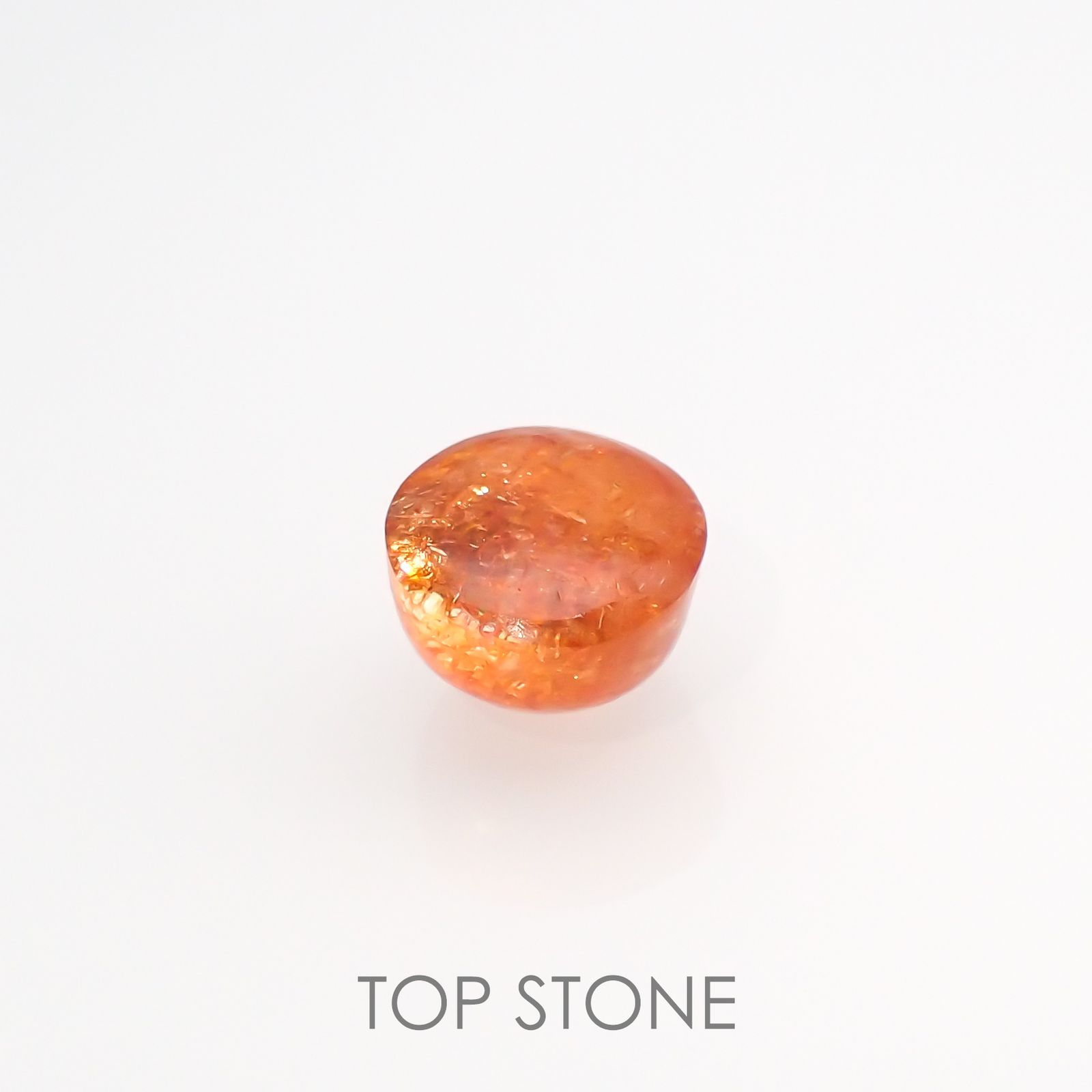 イリュージョンサンストーン(宝石名フェルドスパー) タンザニア産 1.24ct 識別済[210812316]6.2×6.2mm前後