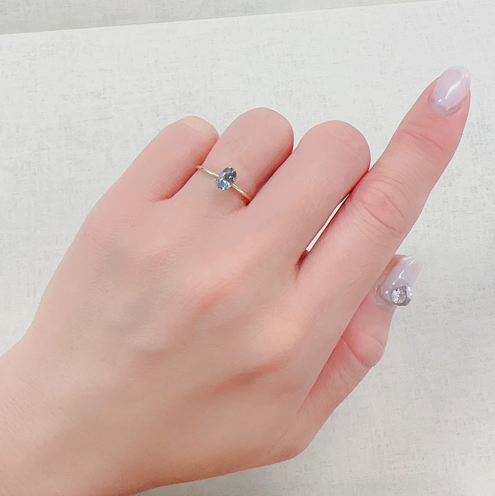 バイカラータンザナイト(宝石名ゾイサイト)タンザニア産 0.50ct 識別済[230421794]6.1x4mm前後
