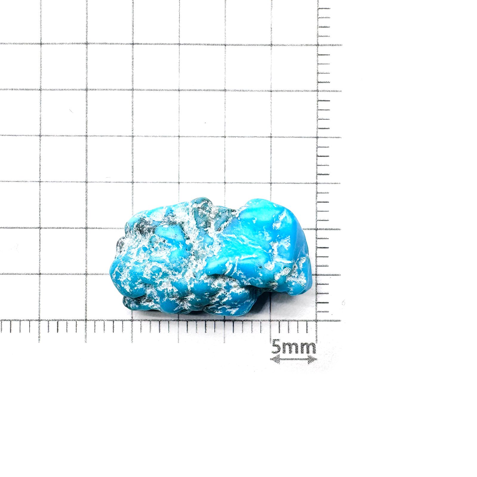ターコイズ 原石 アメリカ・アリゾナ州キングマン産 11.04ct[240226376]20.7x12mm前後