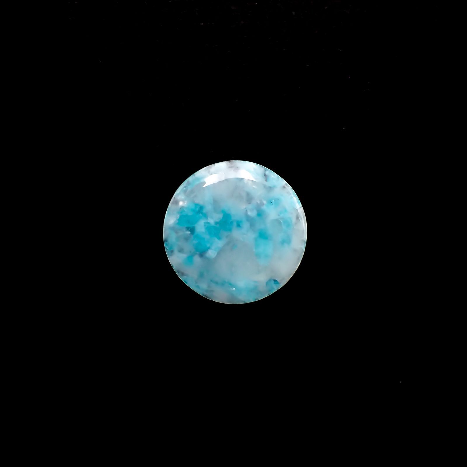 パライバトルマリンインクォーツ(宝石名トルマリンインクォーツ/別名パライバ・トルマリン)ブラジル産 3.769ct ソ付(宝貴協)[221018822]14.1x14mm前後