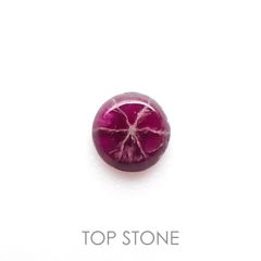 トラピッチェルビー原石スライス磨き(宝石名トラピッチェ・ルビー)ミャンマー産 0.28ct 識別済[221119106]4.1x4mm前後
