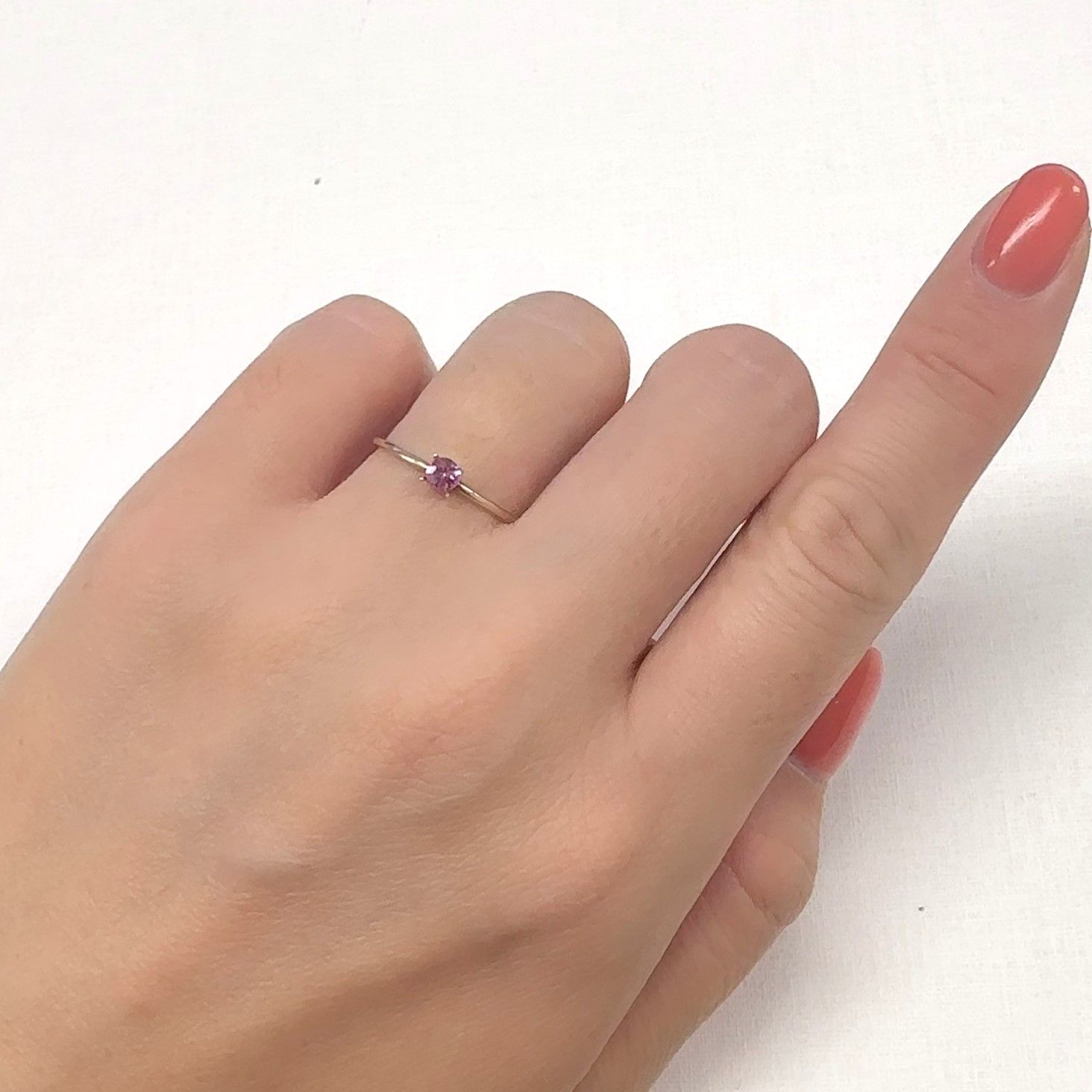 ピンクサファイア ベトナム産 0.16ct[240929066]3.3x3.3mm前後