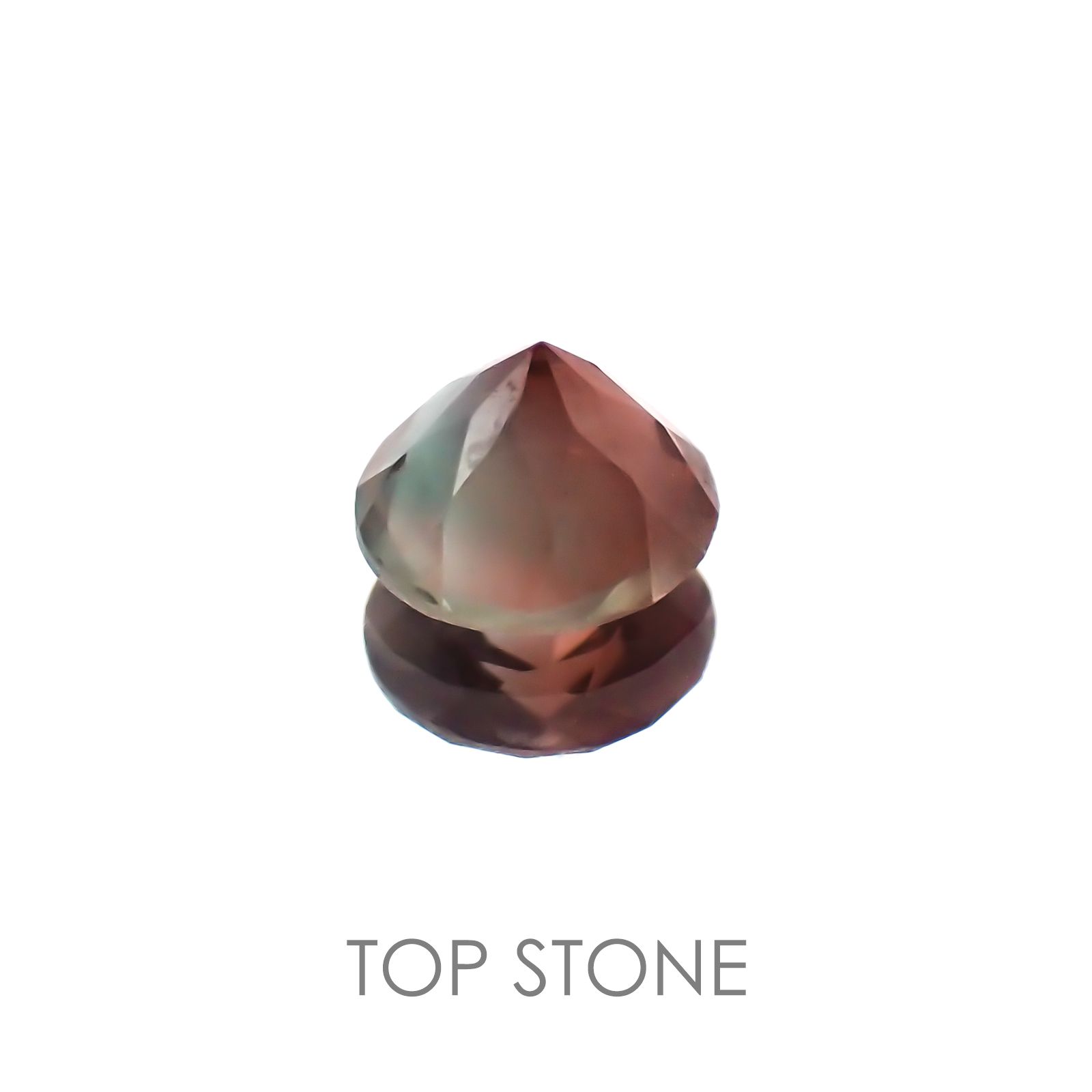 バイカラーオレゴンサンストーン アメリカ産 ルース 0.41ct[20118406]5.1×5.1mm前後