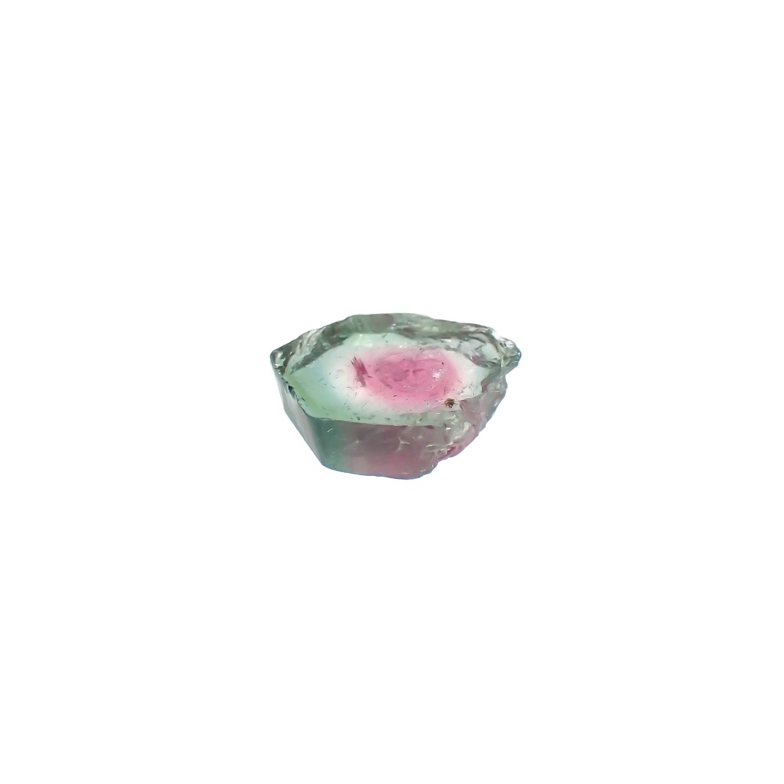 ウォーターメロントルマリン 原石スライス コンゴ民主共和国産 1.53ct[230321306]9.2x7.4mm前後