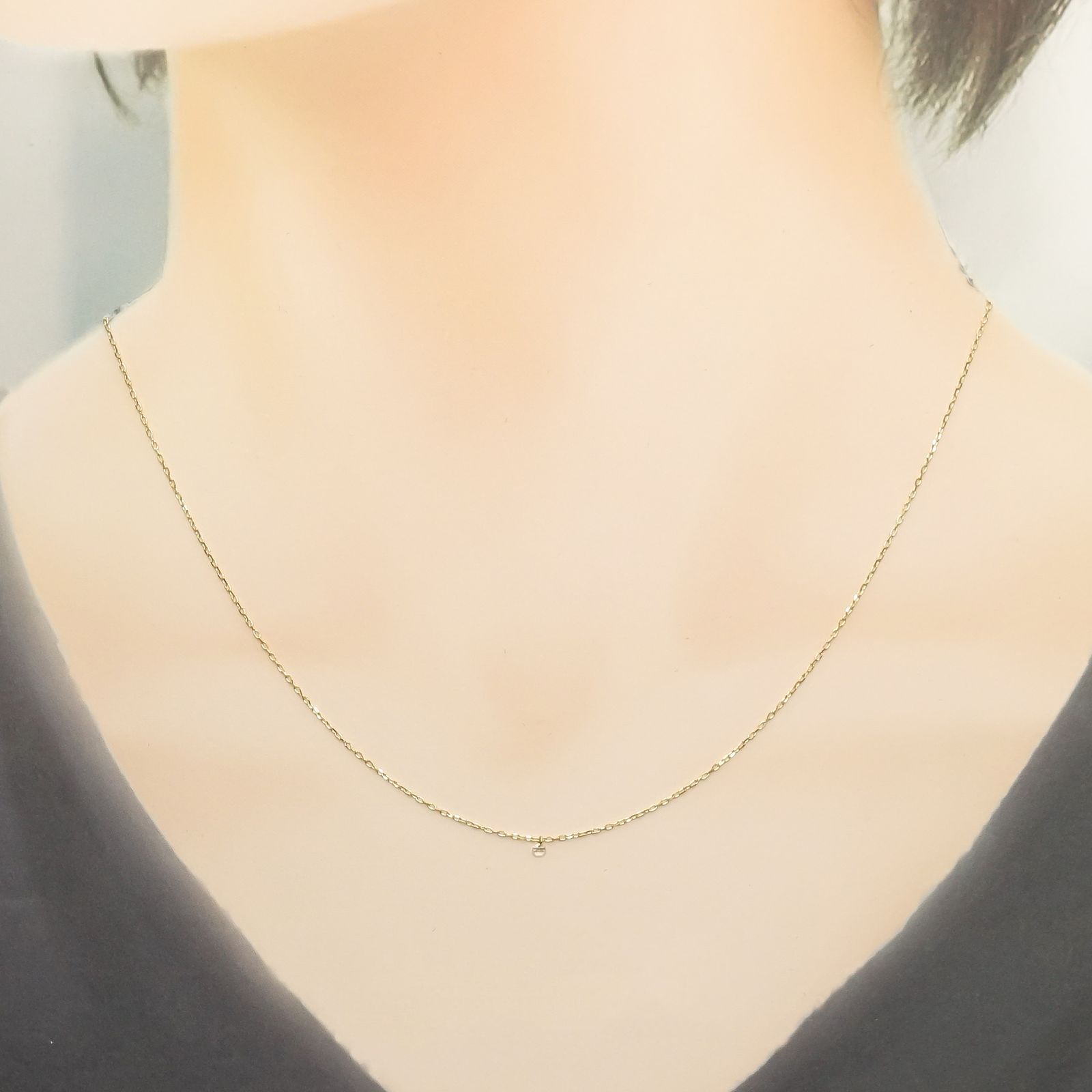 ◇La terre(ラ・テール)◇K18ダイヤモンドチャーム TTLC/SI(宝石名ダイアモンド) 0.035ct 識別済[220515742]2x2mm前後