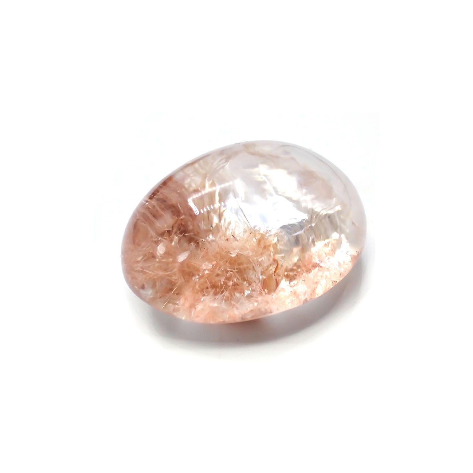 ピンクデュモルチェライトインクォーツ ブラジル産 26.51ct[231224419]20.9x15.8mm前後