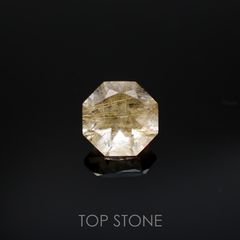 ◇オクタゴンカット◇ルチルクォーツSA(宝石名ルチルレイテッド・クォーツ)ブラジル産 0.53ct 識別済[220817468]5.1x5mm前後