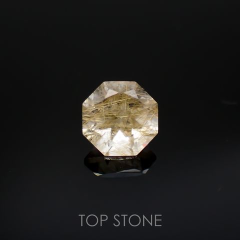 ◇オクタゴンカット◇ルチルクォーツSA(宝石名ルチルレイテッド・クォーツ)ブラジル産 0.53ct 識別済[220817468]5.1x5mm前後