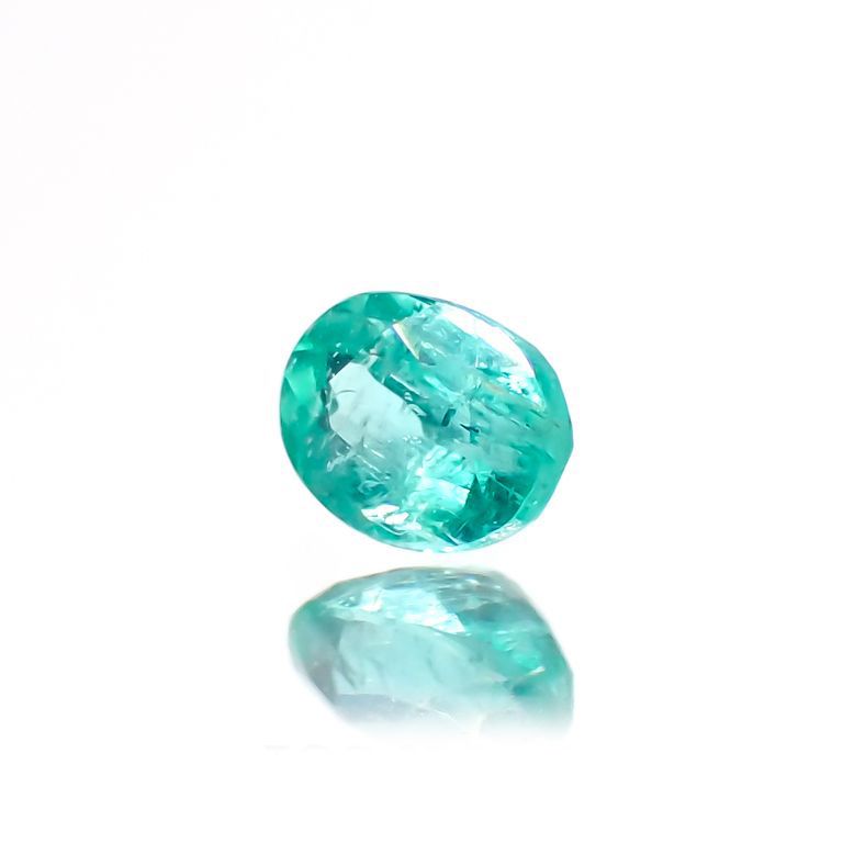 パライバトルマリン(宝石名トルマリン/別名パライバ・トルマリン)ブラジル・バターリャ鉱山産 0.12ct 識別済[230120015]3.4x2.7mm前後