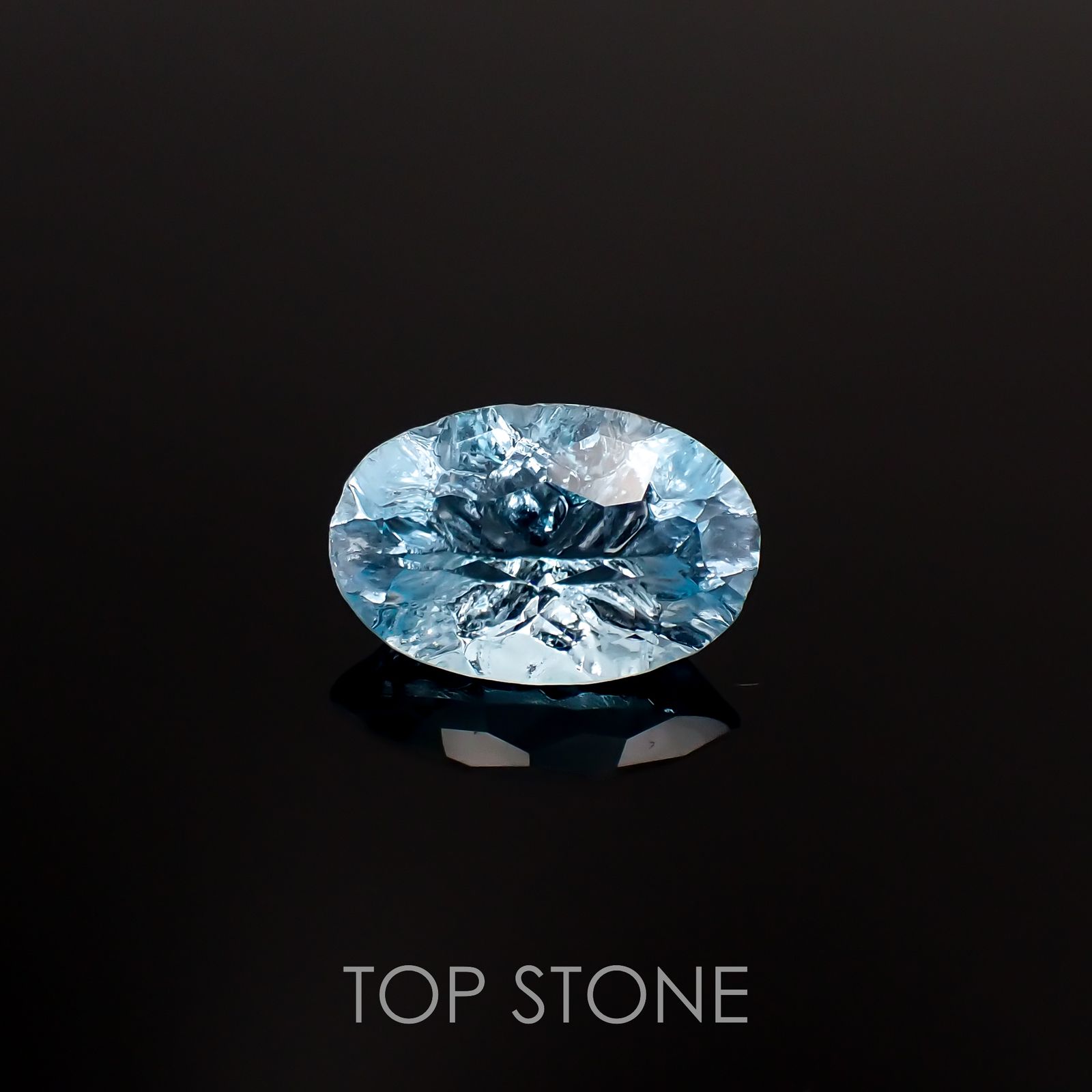 ◇カスタムカット◇ブルートパーズ ブラジル産 3.64ct[221219336]11.9x7.8mm前後 | TOP STONE(トップストーン)