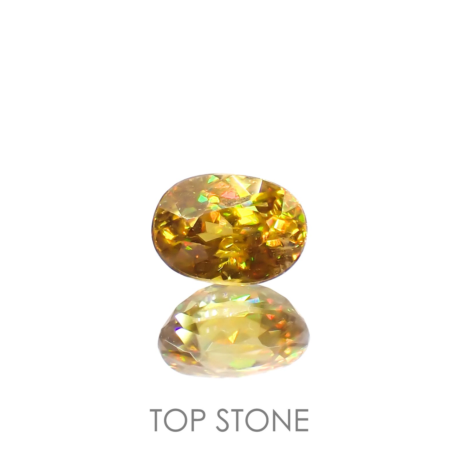ゴールデンスフェーン(宝石名スフェーン)ナミビア産 1.16ct 識別済[220616578]7x5.1mm前後