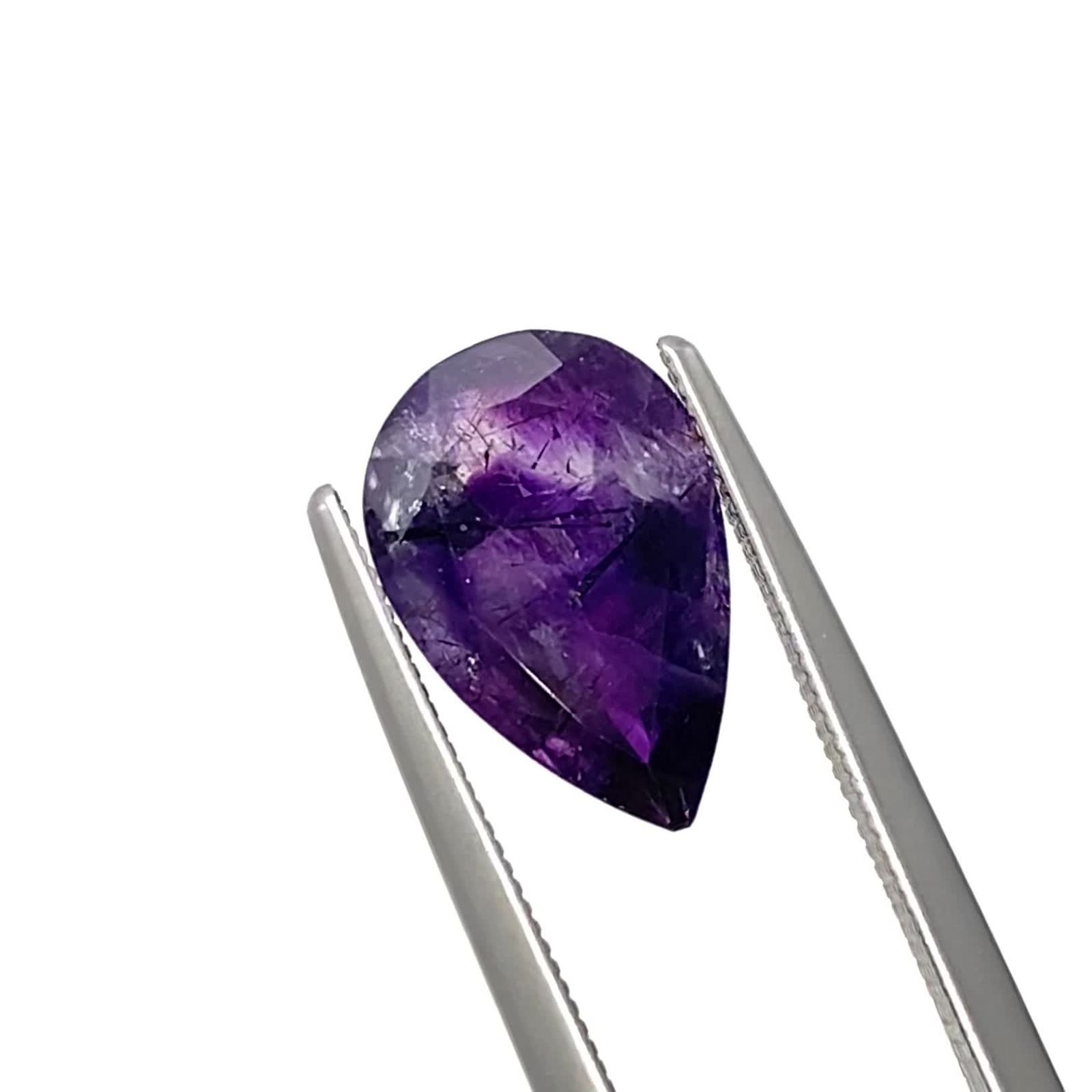 アメジストエレスチャル ナイジェリア産 2.96ct / 12.3x8.1mm前後