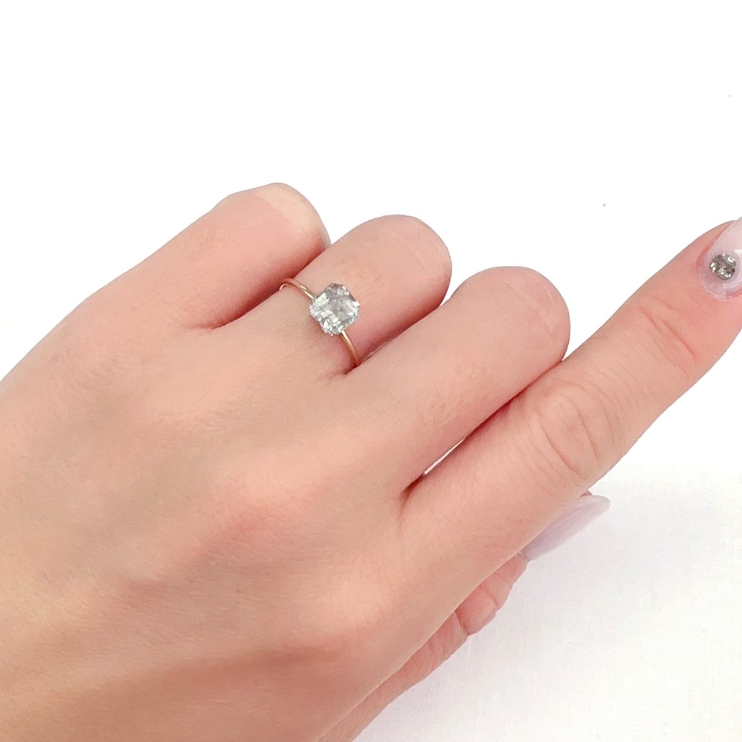 アベンチュリンアクアマリン ナイジェリア産 1.22ct[231224705]6.1x6mm前後