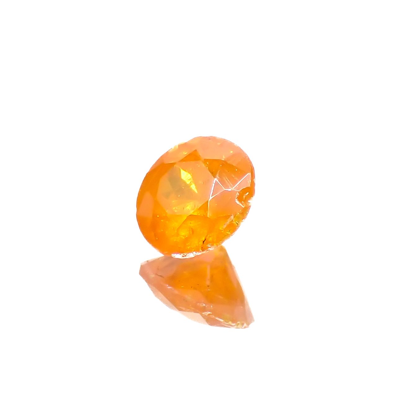 ウルフェナイト(宝石名ウルフェナイト)コンゴ民主共和国産 0.819ct ソ付(日独)[230522285]4.67x4.79mm前後